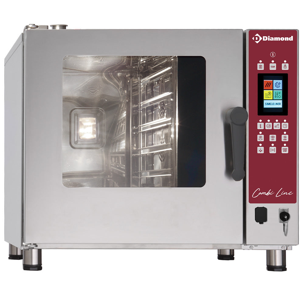 Elektrisk ovn, TOUCHSCREEN damp/konvektion, 5x GN 1/1 - AUTOMATISK RENGØRING