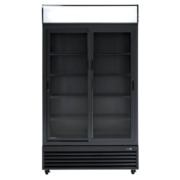 Displaykeleskab - 764 liter - 2 skydedøre - Sort - SD 1002 BSLE