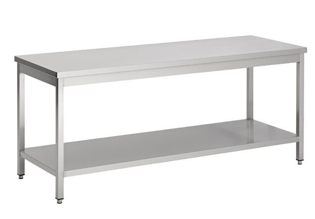 Arbejdsbord rustfrit stål - 180 x 70 cm