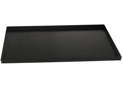 Sort stålbageplade 600x400, lige kant 20 mm