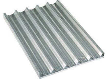 Plade i aluminium 600x400xh38 mm, perforeret-bølget