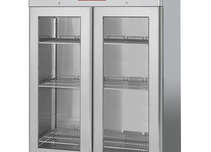 Ventileret køleskab 1400 liter, 2 GLASDØRER GN 2/1