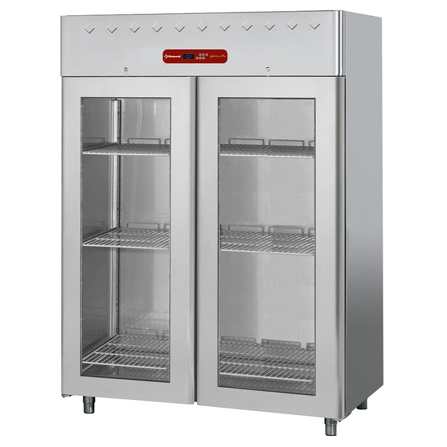 Ventileret køleskab 1400 liter, 2 GLASDØRER GN 2/1