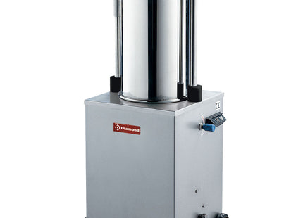 Hydraulisk lodret rustfri stål Pølsestopper, 35 liter med hjul
