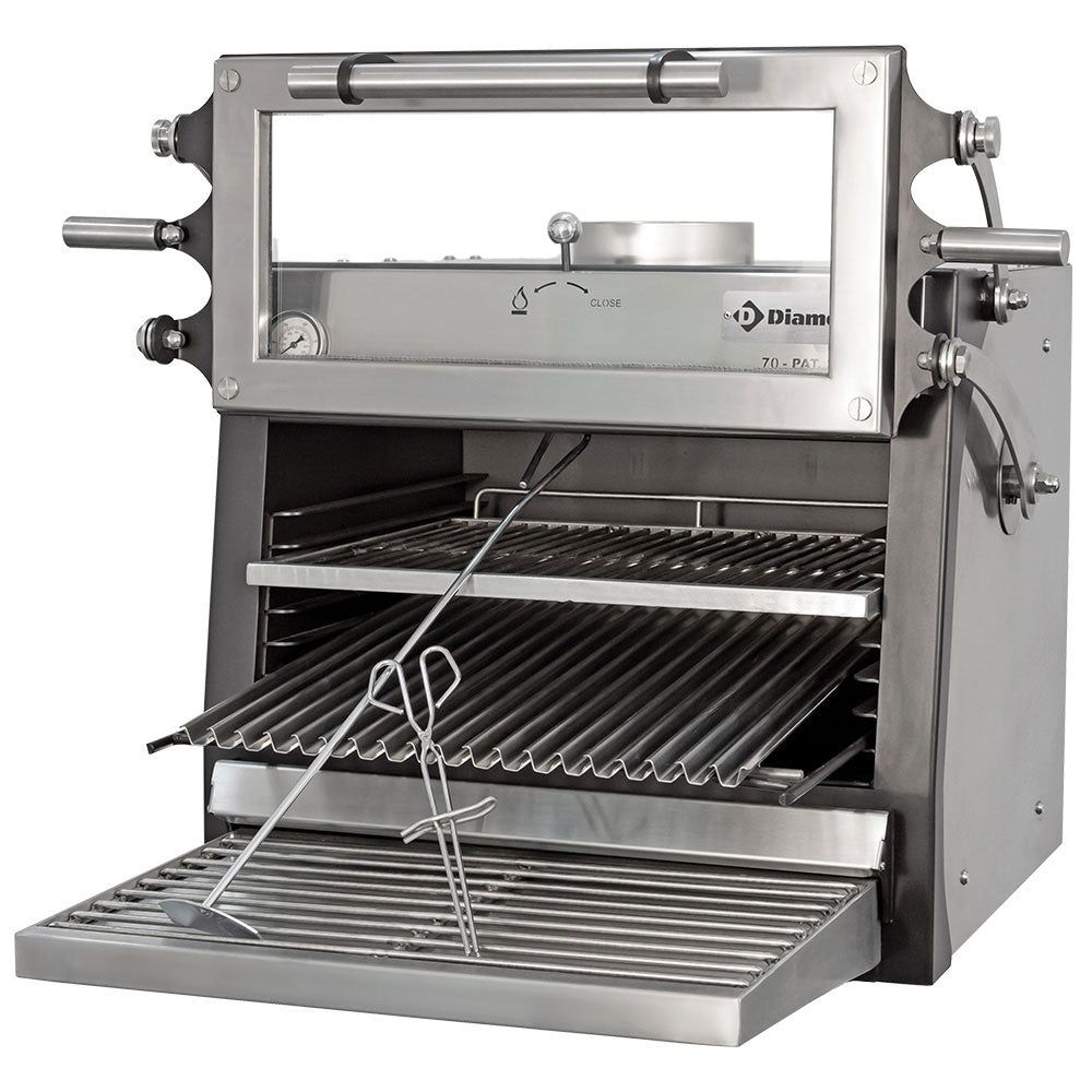 Kulovn-BBQ, GN 1/1 (60 Kg/h)- Løftebar låge/rustfrit stål
