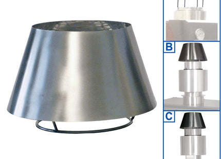 Rustfrit stål Skorsten kuppel (CBQ-060 & CBQ-075)