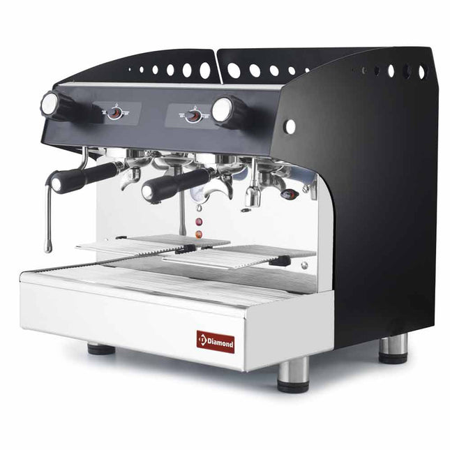 Halvautomatisk expresso Espressomaskine - 2 grupper - - SORT