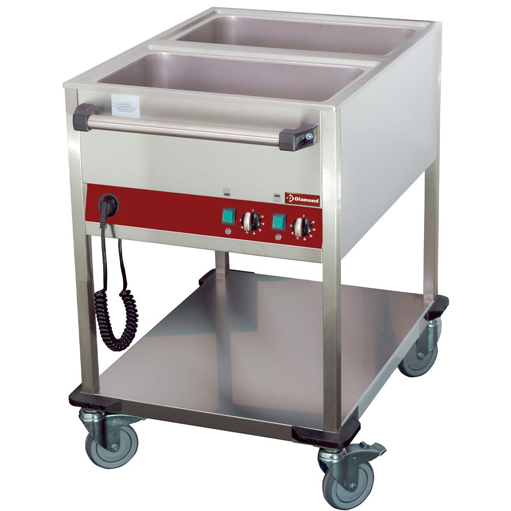 Bain-Marie / Varmevogn 2 GN 1/1 - h 150 mm, 2 temperaturer