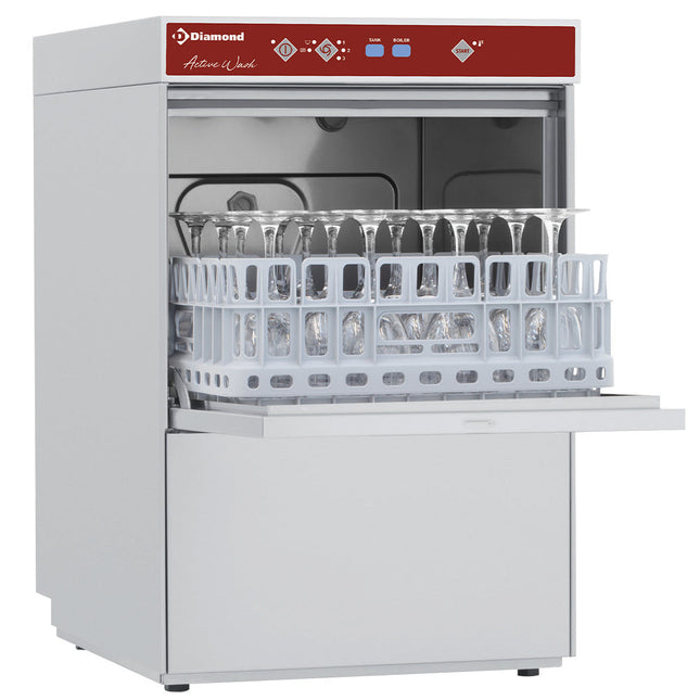 Glasopvaskemaskine firkantet kurv 400x400 mm