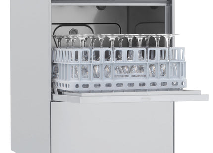 Glasopvaskemaskine firkantet kurv 400x400 mm + skyllemiddel