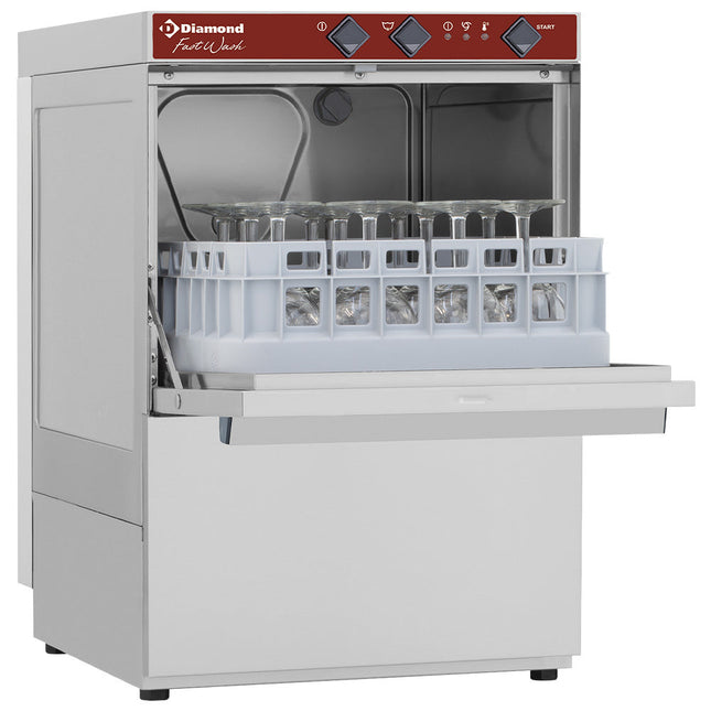 Glasopvaskemaskine, firkantet kurv 350x350 mm