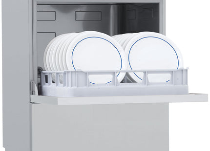 Opvaskemaskine, kurv 500x500 mm "Full Hygiene", med skyllemiddel kontinuerligt vaskeprogram