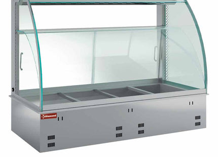 Element varmt display, befugtet og ventileret 4x GN 1/1