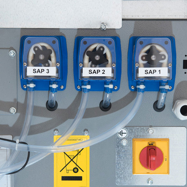 Peristaltisk dispenser (3 pumper) til flydende vaskemiddel