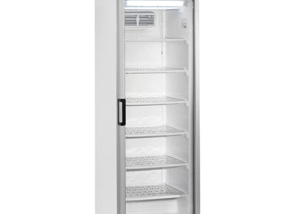 Fryseskab - glasdør - , 380 liter, lyskasse