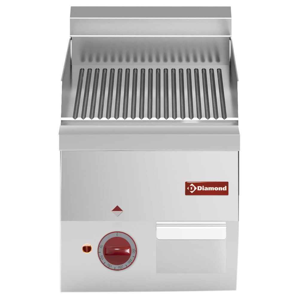 Rillet elektrisk stegeplade -Top-