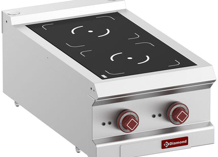 Kogebord - Elektrisk, 2 induktionszoner -Top -
