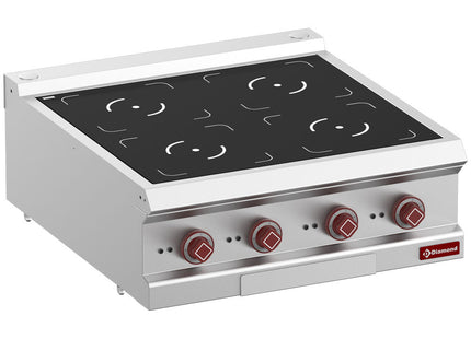 Kogebord - Elektrisk, 4 induktionszoner - Top -