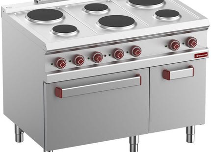 Kogeplader x 6, el-ovn GN 2/1 og grill og neutralt skab GN 1/1
