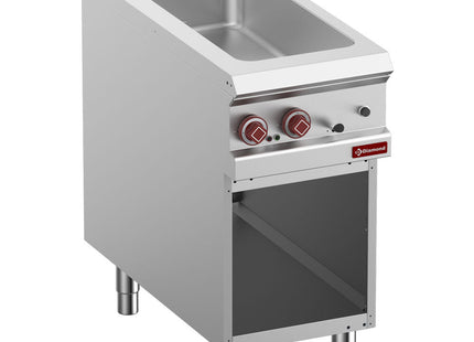 Elektriskbain marie 4x GN 1/3-150 mm, åbent skab