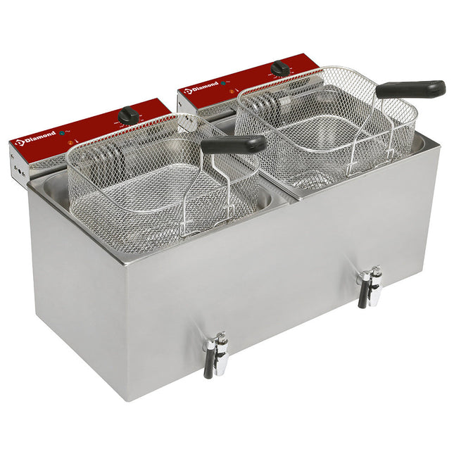 Friture - bordmodel - EL - 2x 12 liter + hane