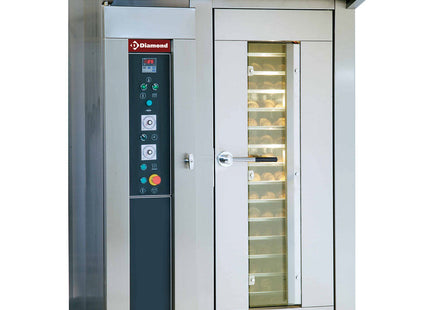 Roterende ovn til bageri og wienerbrød, 15 eller 18 niveauer (450x650 mm eller 500x700 mm)