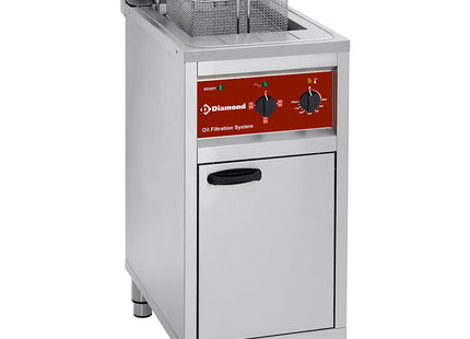 Friture - EL med filtreringssystem, 1 tank 16 liter, på skab