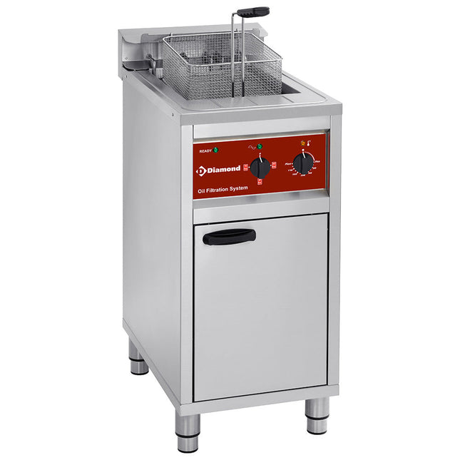 Friture - EL med filtreringssystem, 1 tank 16 liter, på skab