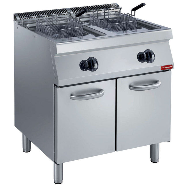 Gas friture, kar i "Y" 2x 15 liter, udvendige brændere, ombord