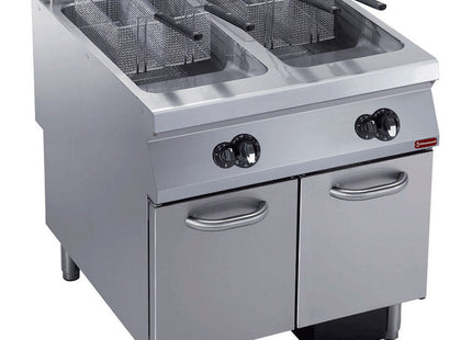 Gas friture 2 kar "Y" 23 liter, eksterne brændere, med underbord