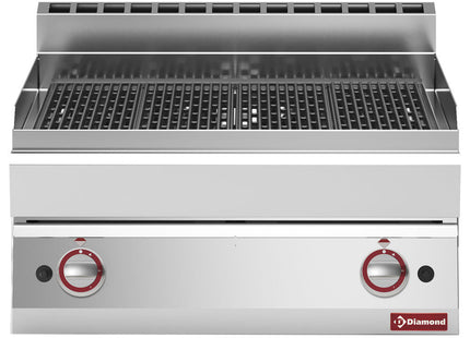 Vandgrill - Gas -, med støbejerns grillplade -Top-