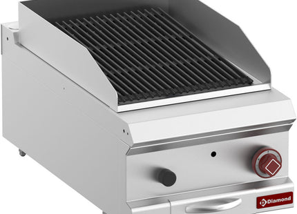 Vandgrill - lavesten grill, modul 1/2, Rist i støbejern "dobbeltsidet"-Top-