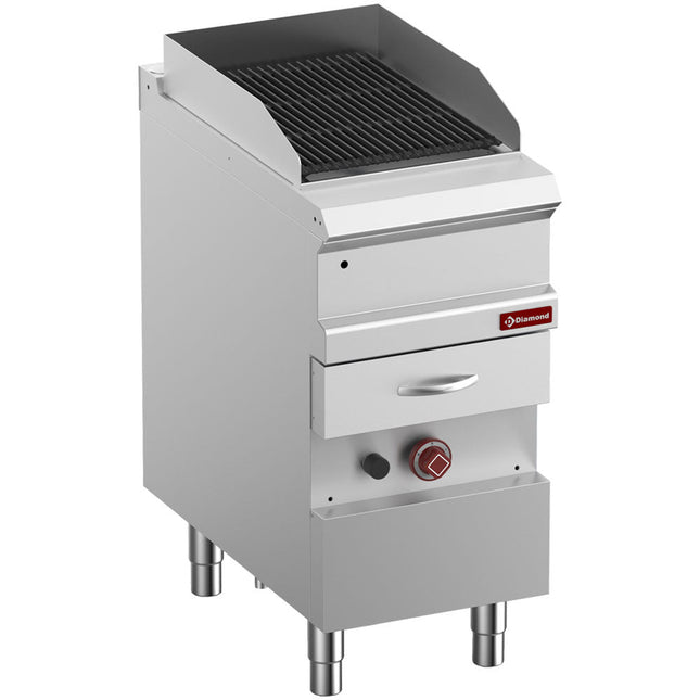 Vandgrill - Gas -, modul 1/2, Rist i støbejern "dobbeltsidet"