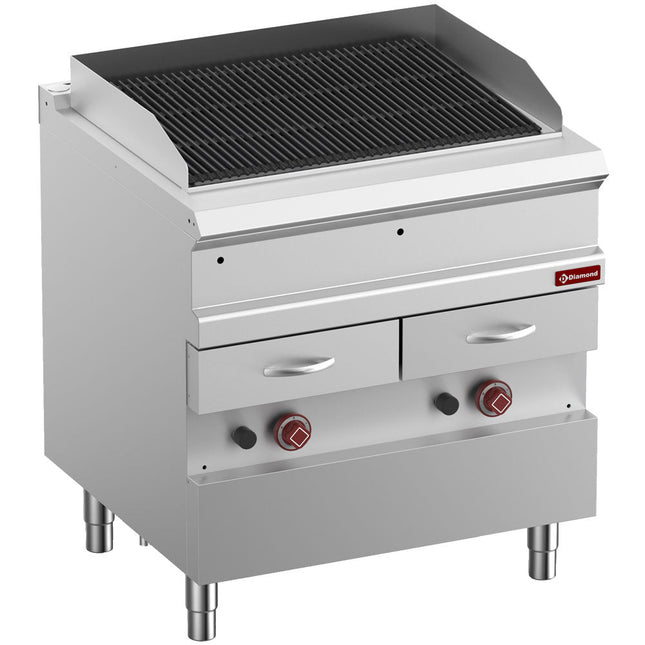 Vandgrill - Gas -, modul 1/1, Rist i støbejern "dobbeltsidet"