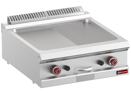 Gas steg top 1/2 glat og 1/2 rillet, modul 1/1 -Top-