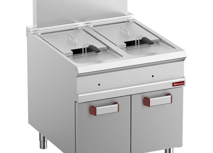 Gas friture 2 tanke 18 liter (2x 18 kW) på lukket skab