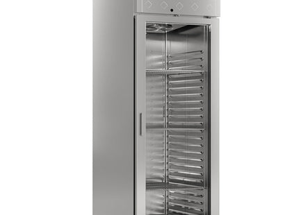 Ventileret køleskab 700 liter, 1 glaslåge (GN 2/1), på hjul