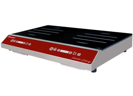 Induktionskogeplade dobbelt zone (2x 1750 watt), glas touch kontrolpanel