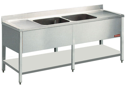 vask 2 tanke og 2 afløbsflader
