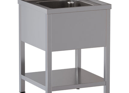 Bord med vask - underhylde - Mål: 700 x 700 x 850/880(+100) mm