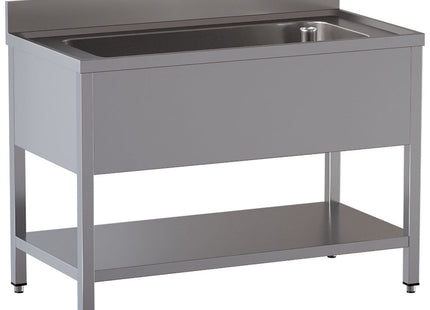 Bord med vask - underhylde - Mål: 1200 x 700 x 850/880(+100) mm