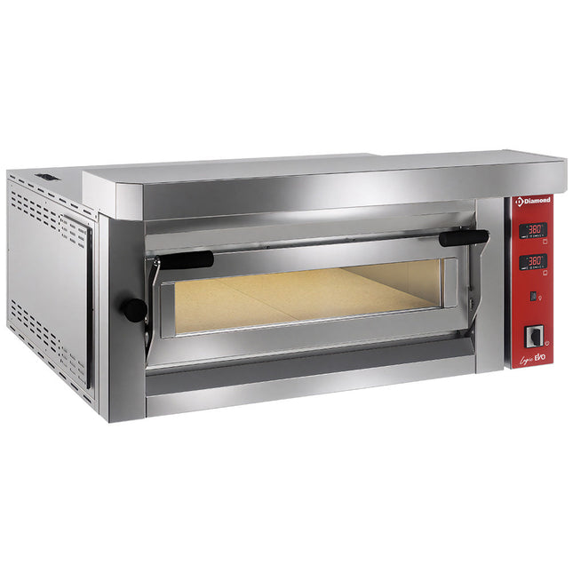 Elektrisk pizzaovn, 4 pizzaer 350mm - FULD ildfast sten