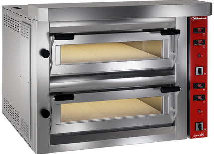 Elektrisk pizzaovn, 2x 4 pizzaer 350mm - FULD ildfast sten