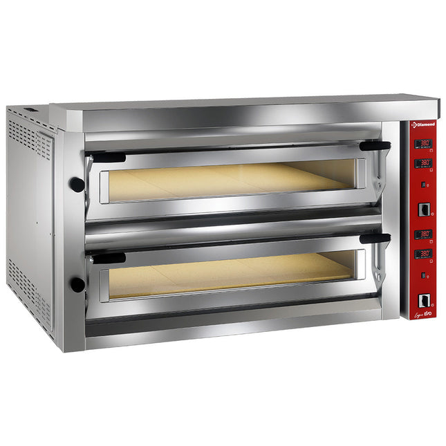 Elektrisk pizzaovn "ekstra stor", 2x 6 pizzaer