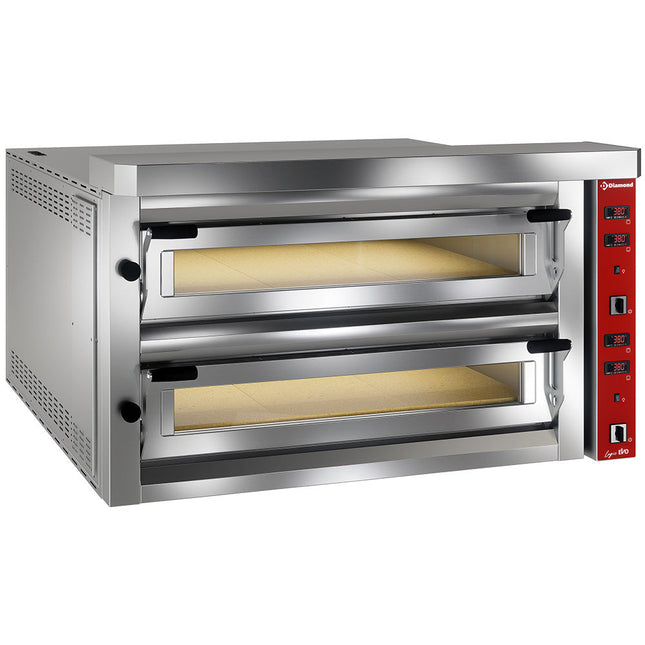 Elektrisk pizzaovn "ekstra stor", 2x 9 pizzaer 350mm - FULD ildfast sten