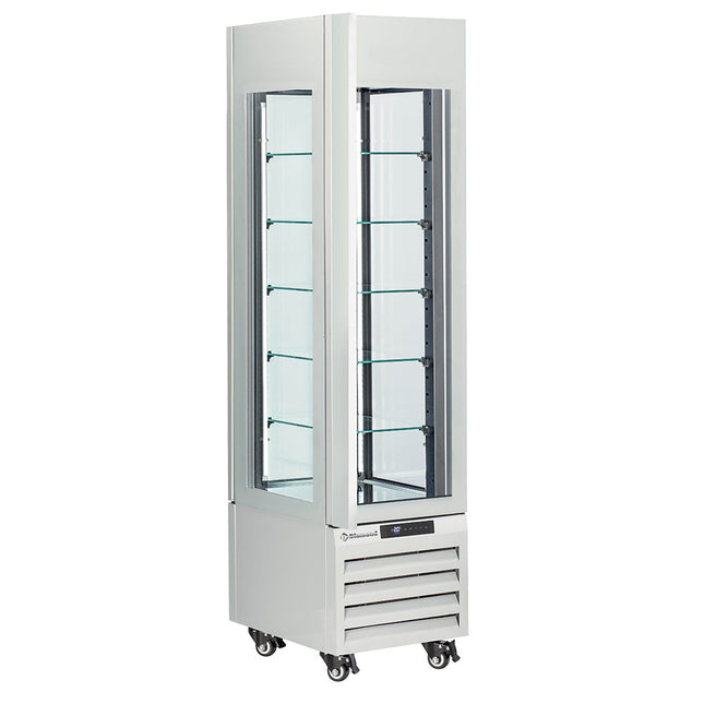Kølevitrine 260 Lt., 5 glasniveauer, ventileret - KONTAKT - HVID