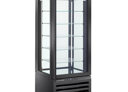 Fuldt glasmontre" 440 Lt., 5 glasniveauer, ventileret - CHOKOLADE - SORT