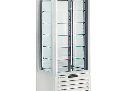 Fuldt glasmontre" 440 Lt., 5 glasniveauer, ventileret - CHOKOLADE - HVID