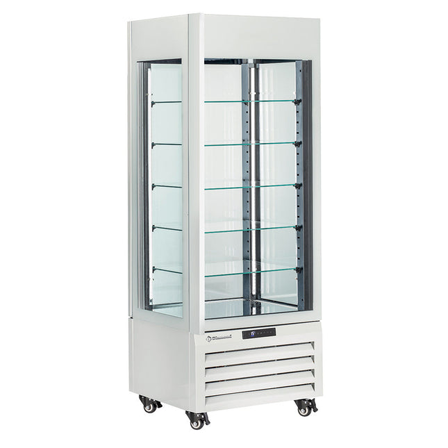 Fuldt glasmontre" 440 Lt., 5 glasniveauer, ventileret - CHOKOLADE - HVID