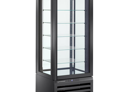 Kølevitrine 440 Lt., 5 glasniveauer, ventileret - KONTAKT - SORT